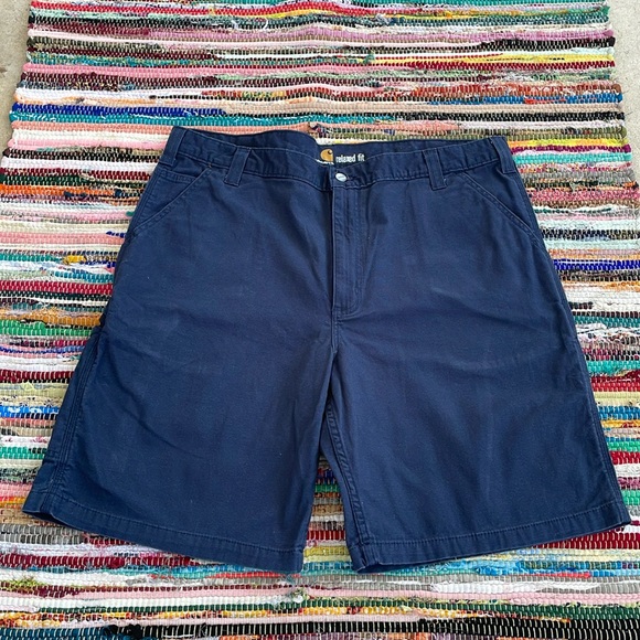 Carhartt Navy Cargo Shorts- #1917 - Picture 2 of 11
